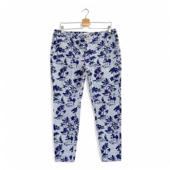 Vineyard Vines Island Palm Scene Utility Pants Size 12 - Picture 1 of 9